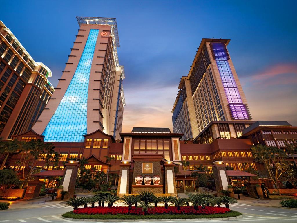 澳門喜來登金沙城中心大酒店建築群黃昏景色